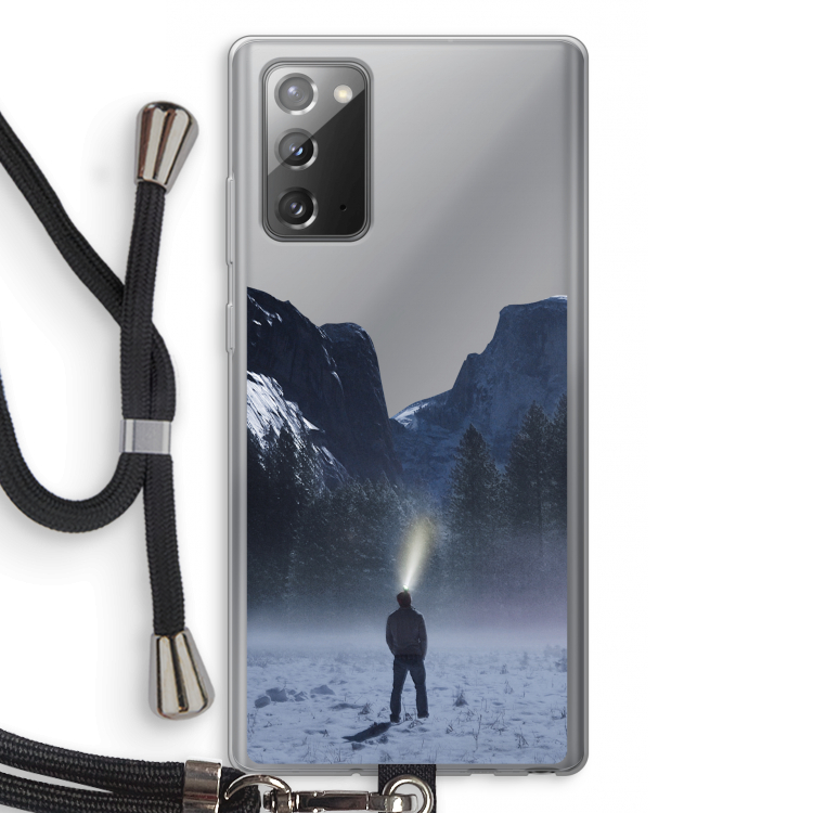 Wanderlust: Samsung Galaxy Note 20 / Note 20 5G Transparant Hoesje met koord