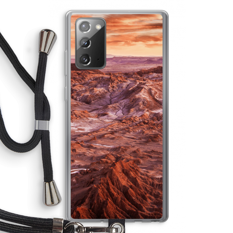 Mars: Samsung Galaxy Note 20 / Note 20 5G Transparant Hoesje met koord