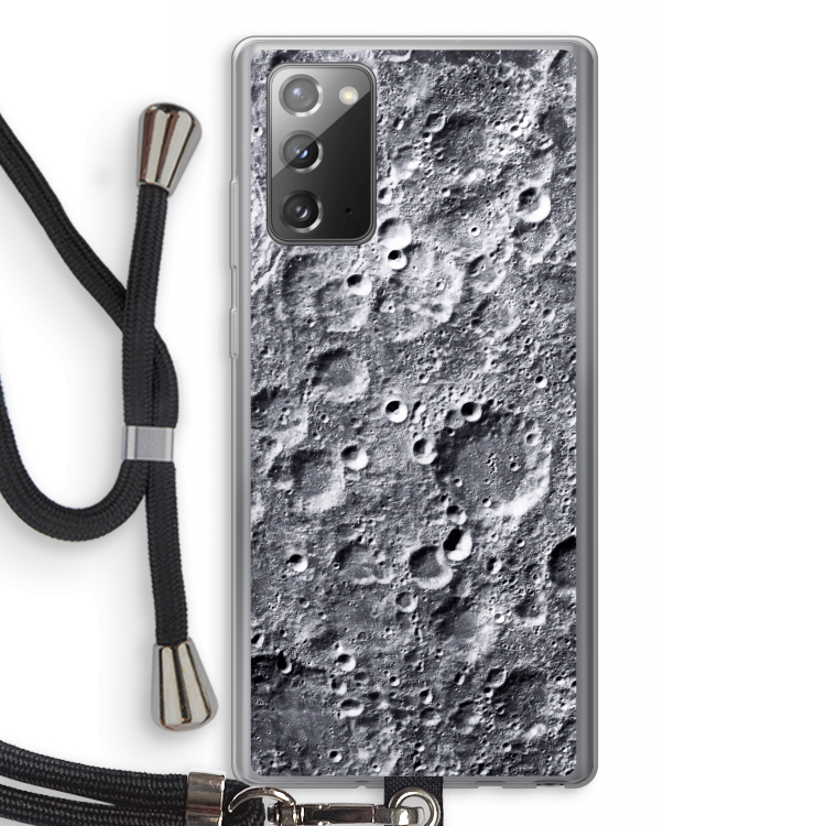 Maanlandschap: Samsung Galaxy Note 20 / Note 20 5G Transparant Hoesje met koord