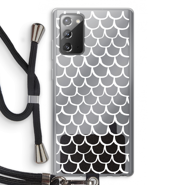 Dakpannetjes: Samsung Galaxy Note 20 / Note 20 5G Transparant Hoesje met koord
