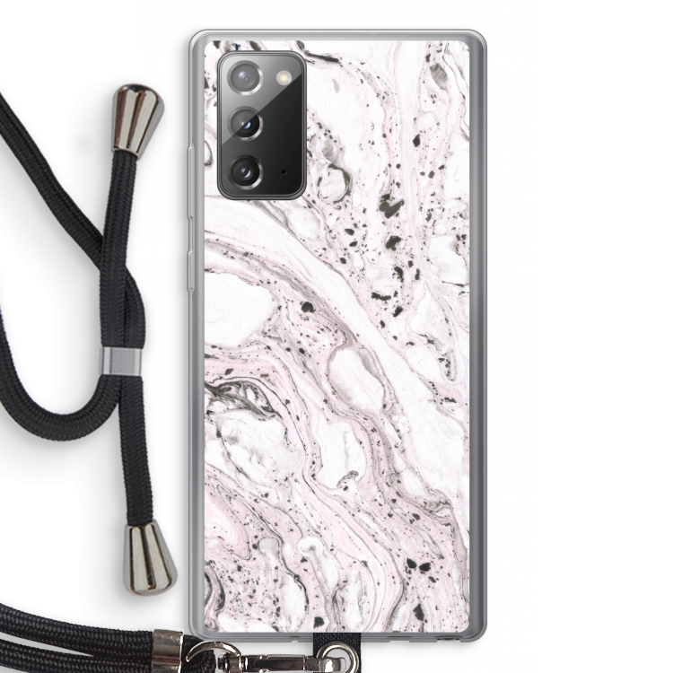 Mengelmoes: Samsung Galaxy Note 20 / Note 20 5G Transparant Hoesje met koord