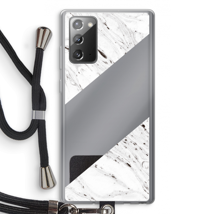 Biggest stripe: Samsung Galaxy Note 20 / Note 20 5G Transparant Hoesje met koord