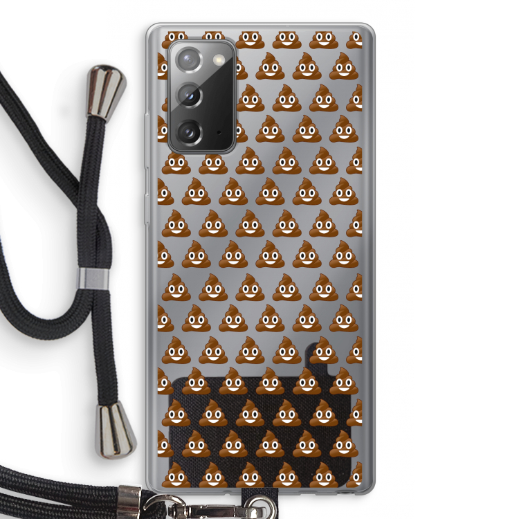 Poop emoji: Samsung Galaxy Note 20 / Note 20 5G Transparant Hoesje met koord