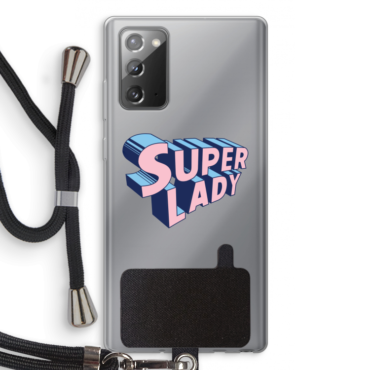 Superlady: Samsung Galaxy Note 20 / Note 20 5G Transparant Hoesje met koord
