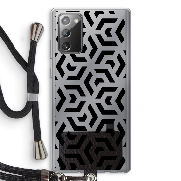 Crazy pattern: Samsung Galaxy Note 20 / Note 20 5G Transparant Hoesje met koord
