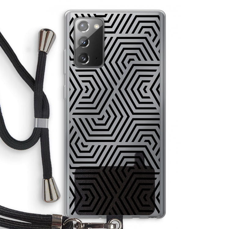 Magic pattern: Samsung Galaxy Note 20 / Note 20 5G Transparant Hoesje met koord