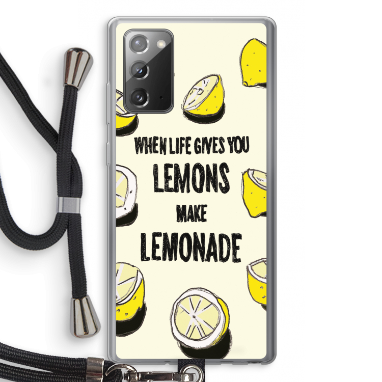 Lemonade: Samsung Galaxy Note 20 / Note 20 5G Transparant Hoesje met koord