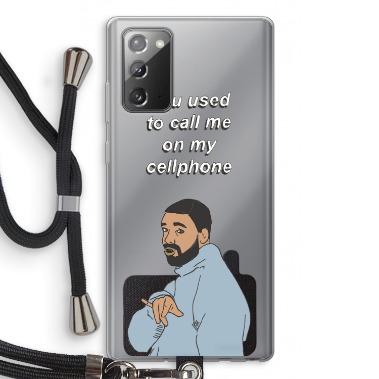 Hotline bling: Samsung Galaxy Note 20 / Note 20 5G Transparant Hoesje met koord