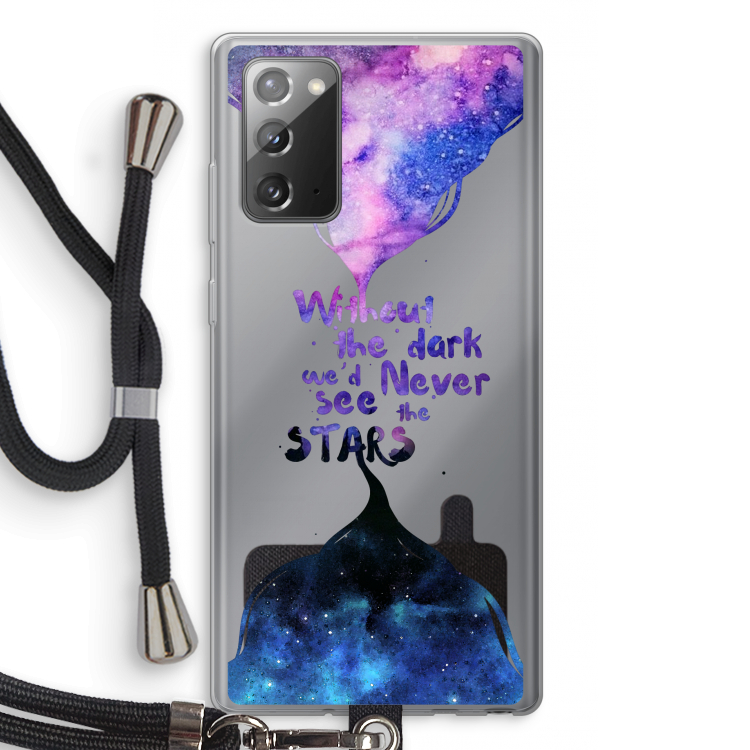 Stars quote: Samsung Galaxy Note 20 / Note 20 5G Transparant Hoesje met koord