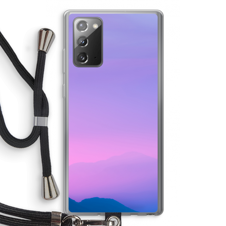 Sunset pastel: Samsung Galaxy Note 20 / Note 20 5G Transparant Hoesje met koord