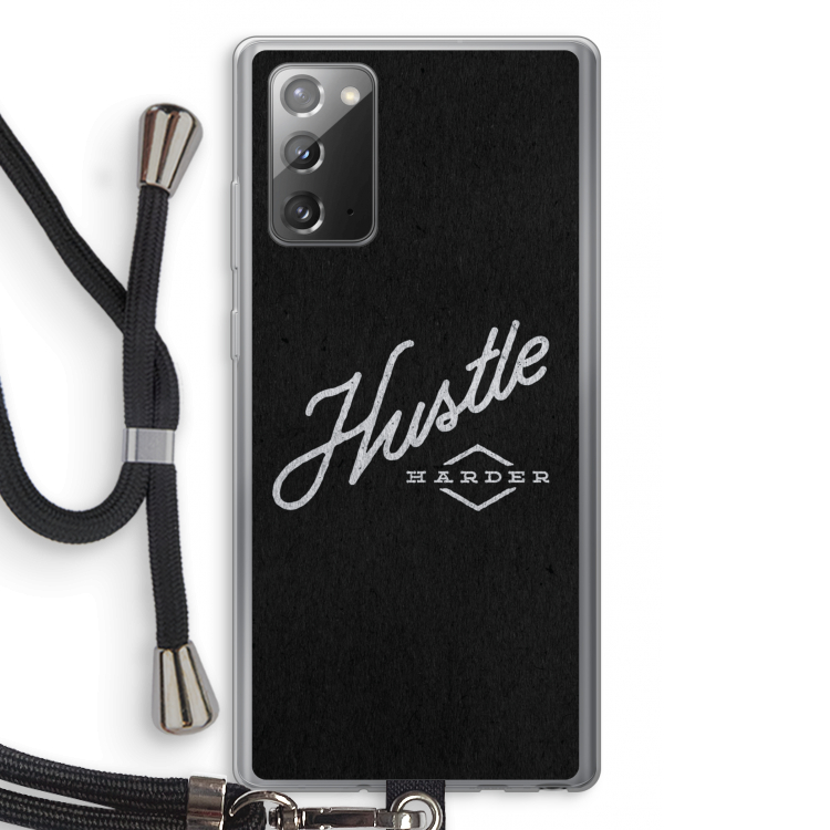 Hustle: Samsung Galaxy Note 20 / Note 20 5G Transparant Hoesje met koord