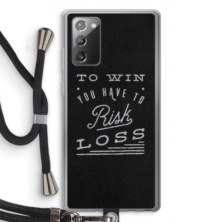 Risk loss: Samsung Galaxy Note 20 / Note 20 5G Transparant Hoesje met koord
