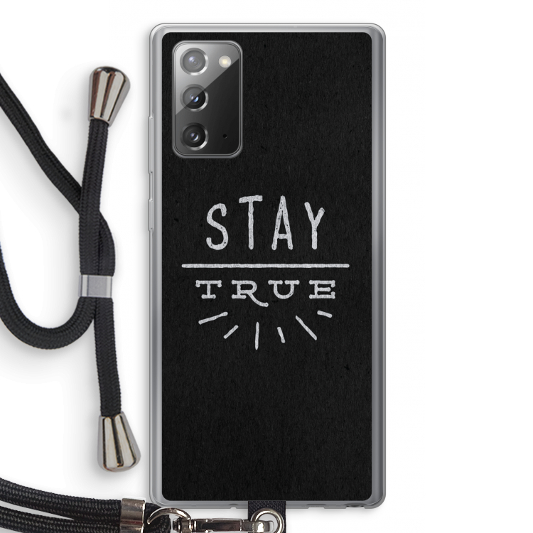 Stay true: Samsung Galaxy Note 20 / Note 20 5G Transparant Hoesje met koord