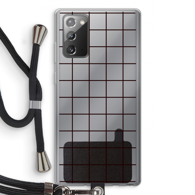 Rooster: Samsung Galaxy Note 20 / Note 20 5G Transparant Hoesje met koord