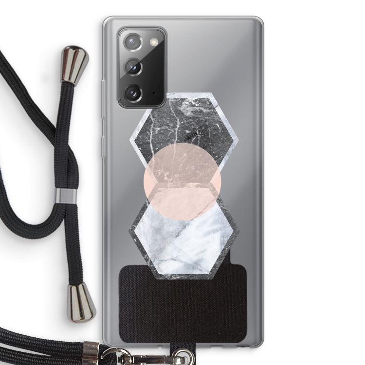 Creatieve toets: Samsung Galaxy Note 20 / Note 20 5G Transparant Hoesje met koord
