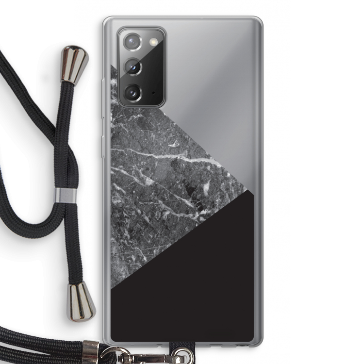 Combinatie marmer: Samsung Galaxy Note 20 / Note 20 5G Transparant Hoesje met koord
