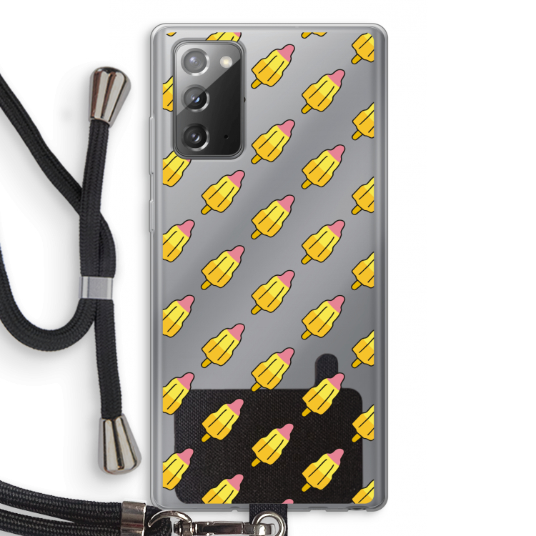 Waterijsjes: Samsung Galaxy Note 20 / Note 20 5G Transparant Hoesje met koord