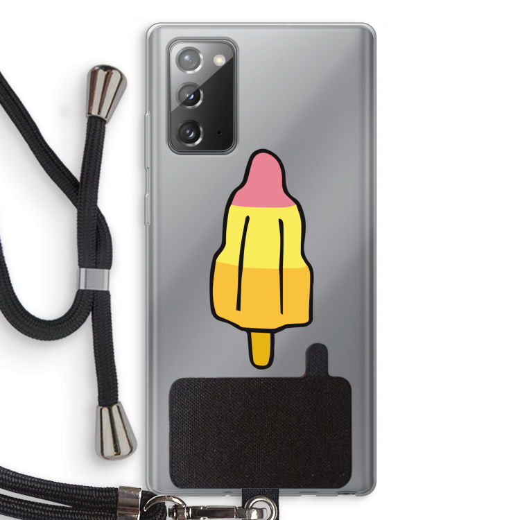Raketijsje: Samsung Galaxy Note 20 / Note 20 5G Transparant Hoesje met koord