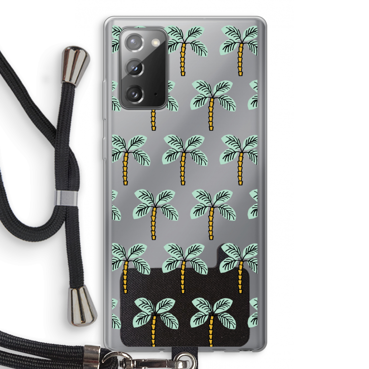 Paradise: Samsung Galaxy Note 20 / Note 20 5G Transparant Hoesje met koord
