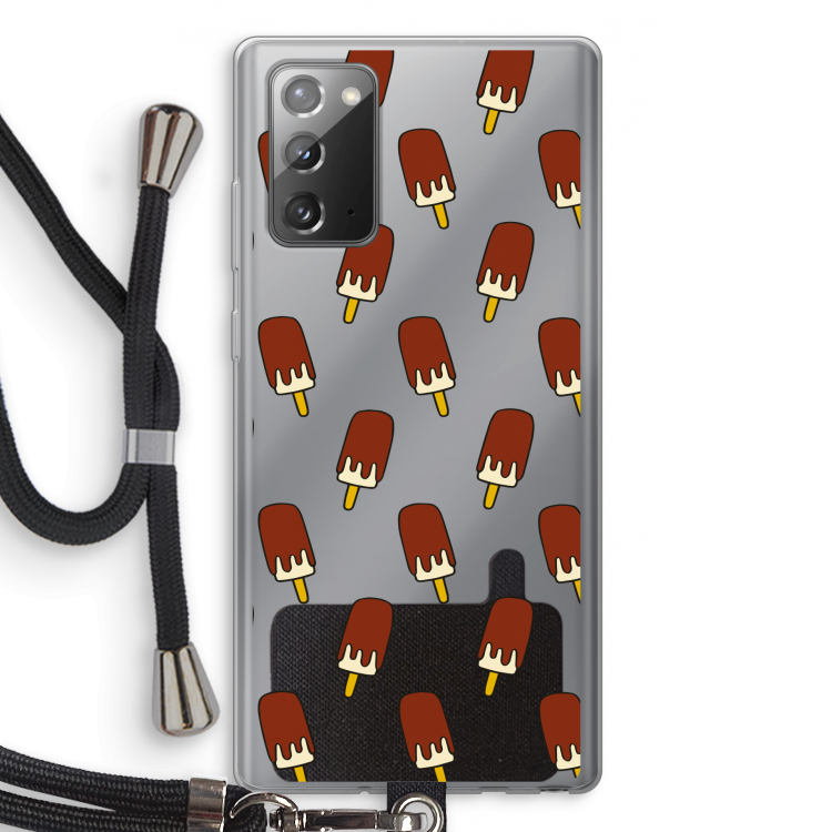 Yummy: Samsung Galaxy Note 20 / Note 20 5G Transparant Hoesje met koord