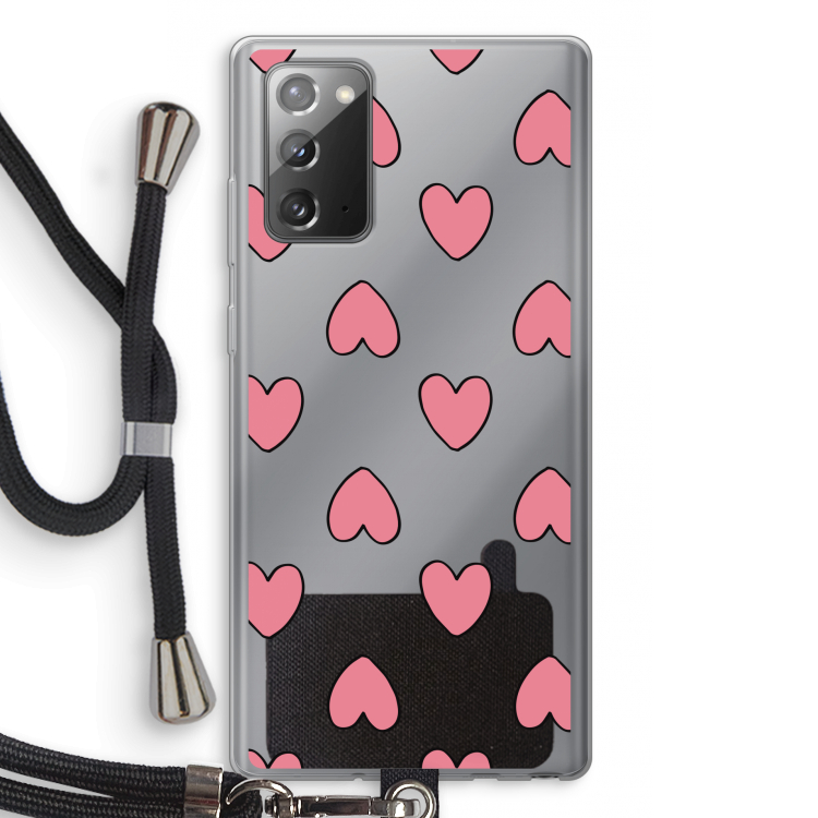 Ondersteboven verliefd: Samsung Galaxy Note 20 / Note 20 5G Transparant Hoesje met koord