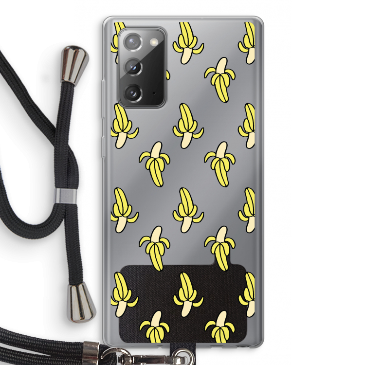 Bananas: Samsung Galaxy Note 20 / Note 20 5G Transparant Hoesje met koord