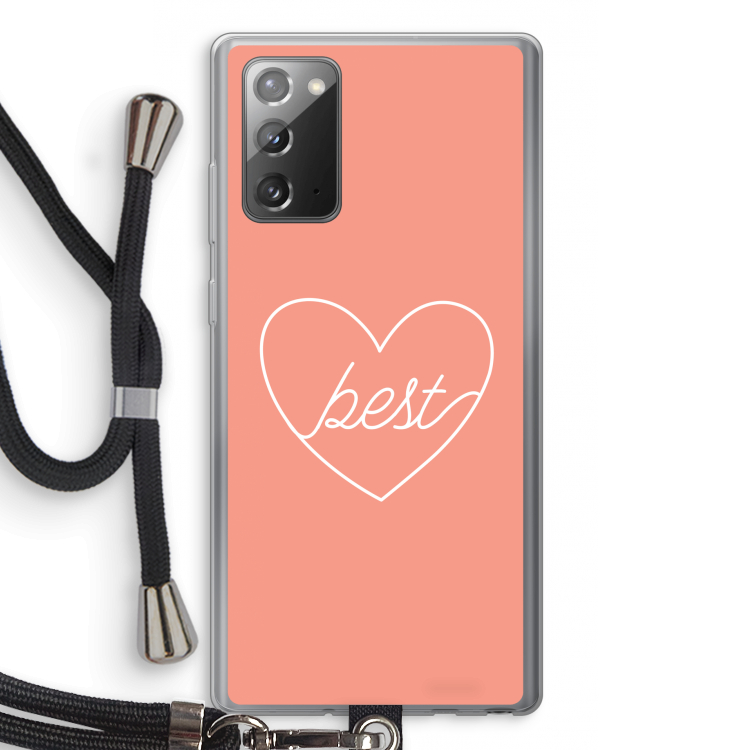 Best heart: Samsung Galaxy Note 20 / Note 20 5G Transparant Hoesje met koord