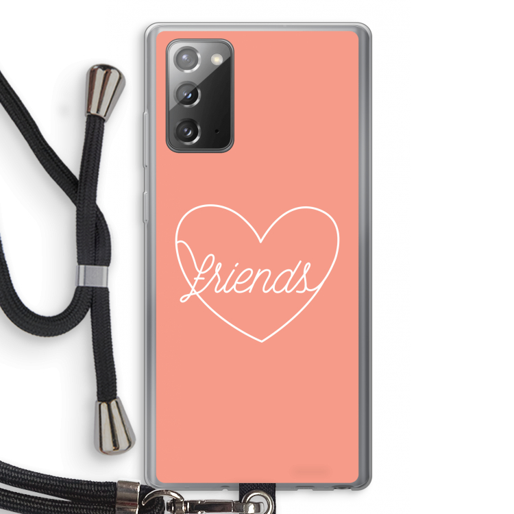 Friends heart: Samsung Galaxy Note 20 / Note 20 5G Transparant Hoesje met koord