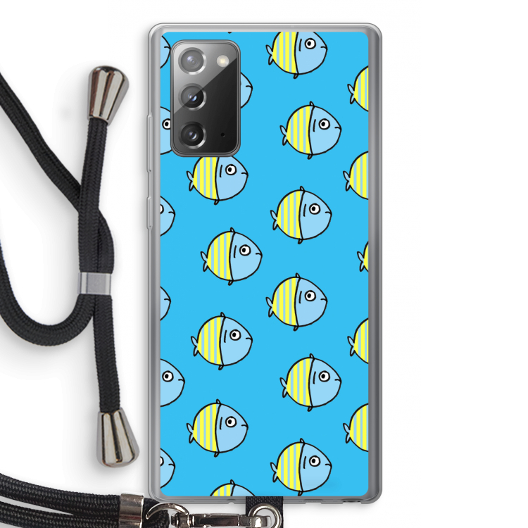 Visjes: Samsung Galaxy Note 20 / Note 20 5G Transparant Hoesje met koord