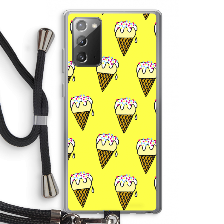 Isjes: Samsung Galaxy Note 20 / Note 20 5G Transparant Hoesje met koord