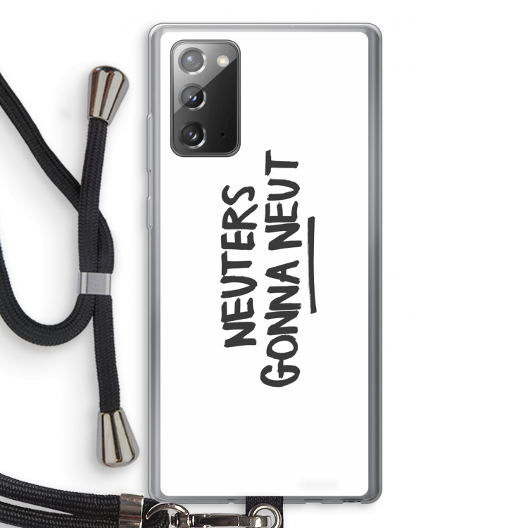 Neuters: Samsung Galaxy Note 20 / Note 20 5G Transparant Hoesje met koord