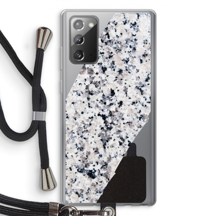 Gespikkelde marmer: Samsung Galaxy Note 20 / Note 20 5G Transparant Hoesje met koord