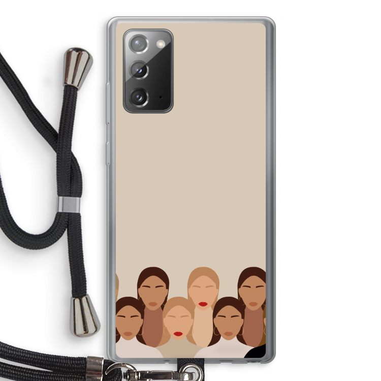 Girls girls girls: Samsung Galaxy Note 20 / Note 20 5G Transparant Hoesje met koord