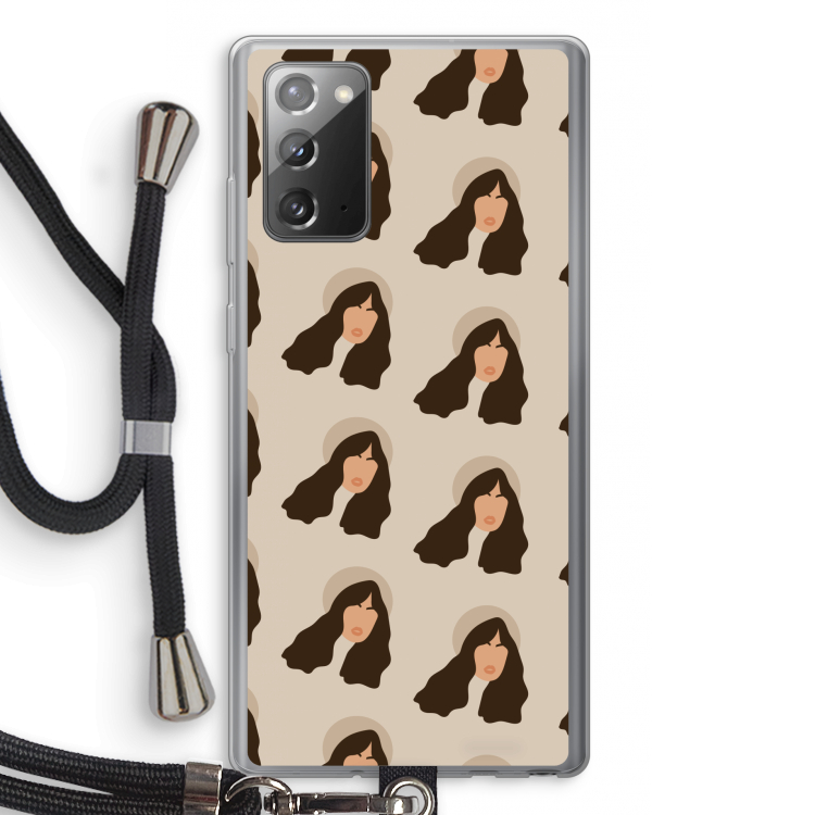 Bonjour mon amour: Samsung Galaxy Note 20 / Note 20 5G Transparant Hoesje met koord