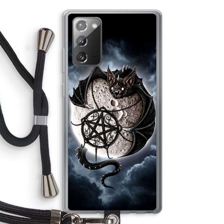 Volle maan: Samsung Galaxy Note 20 / Note 20 5G Transparant Hoesje met koord