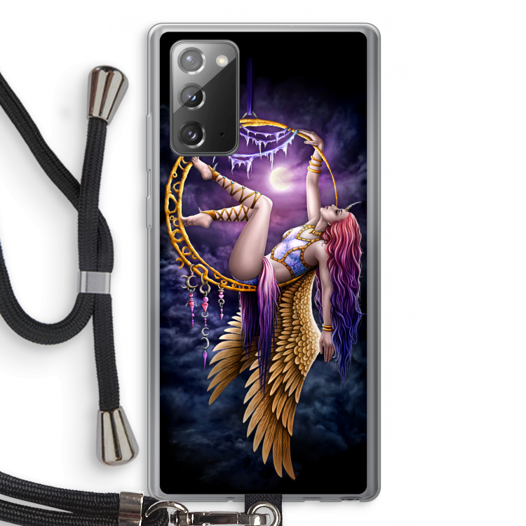 Aerial Angel: Samsung Galaxy Note 20 / Note 20 5G Transparant Hoesje met koord