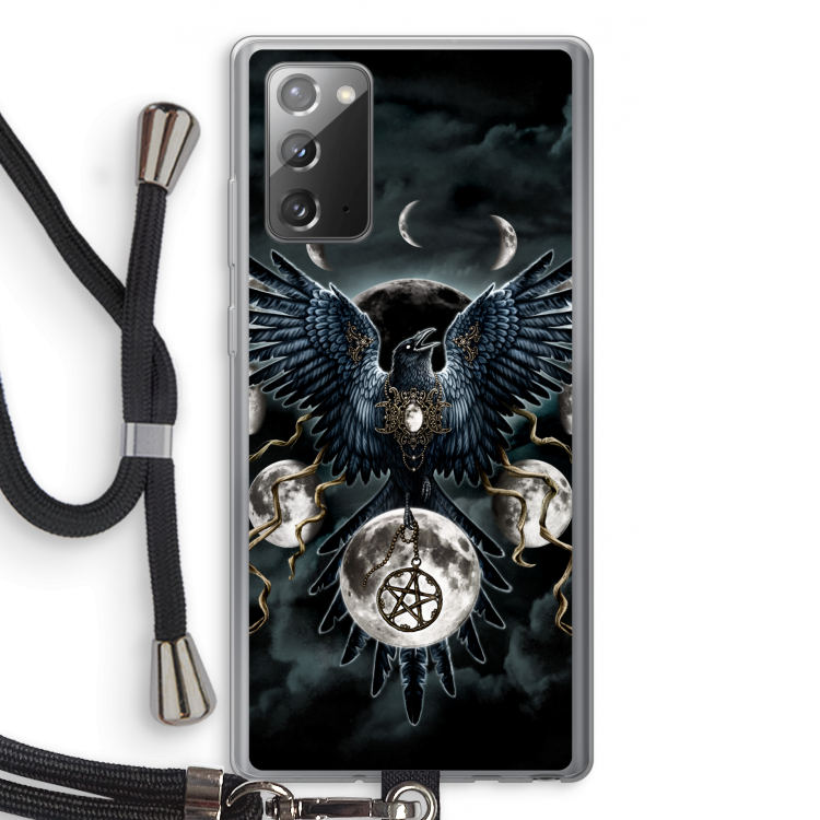 Sinister Wings: Samsung Galaxy Note 20 / Note 20 5G Transparant Hoesje met koord