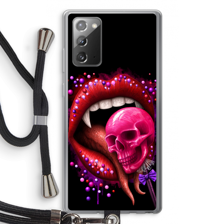 Dodelijk zoet: Samsung Galaxy Note 20 / Note 20 5G Transparant Hoesje met koord