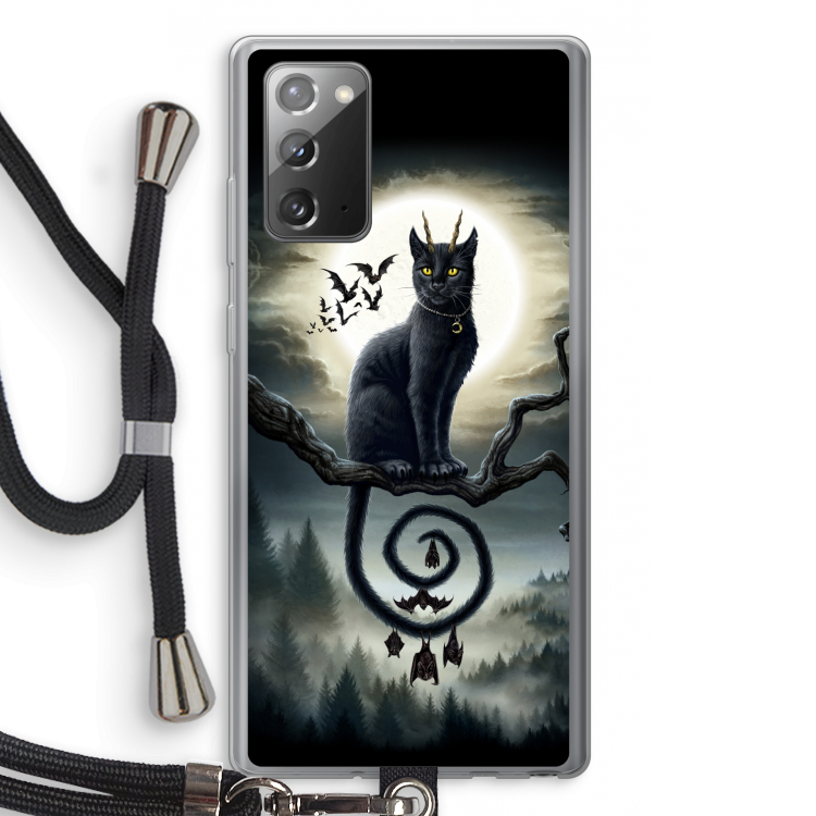 Moonlight Companions: Samsung Galaxy Note 20 / Note 20 5G Transparant Hoesje met koord