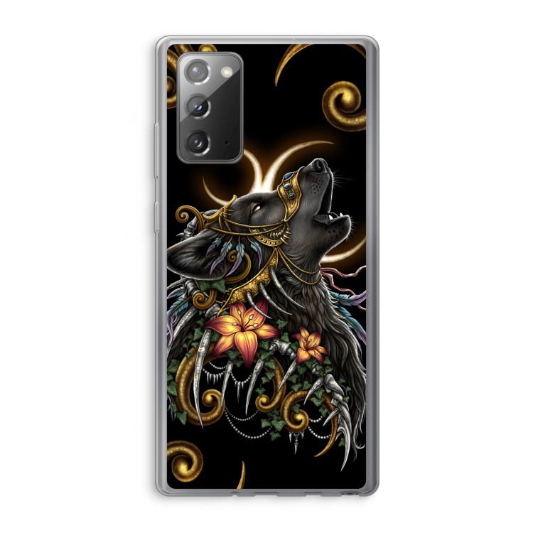 Huilende Wolf: Samsung Galaxy Note 20 / Note 20 5G Transparant Hoesje
