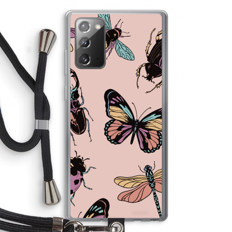 Tiny Bugs: Samsung Galaxy Note 20 / Note 20 5G Transparant Hoesje met koord