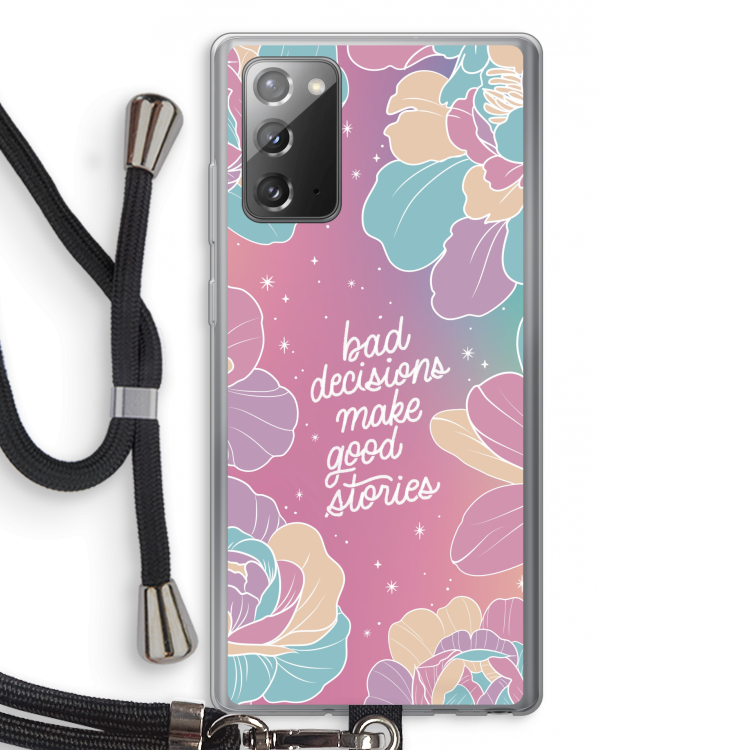 Good stories: Samsung Galaxy Note 20 / Note 20 5G Transparant Hoesje met koord