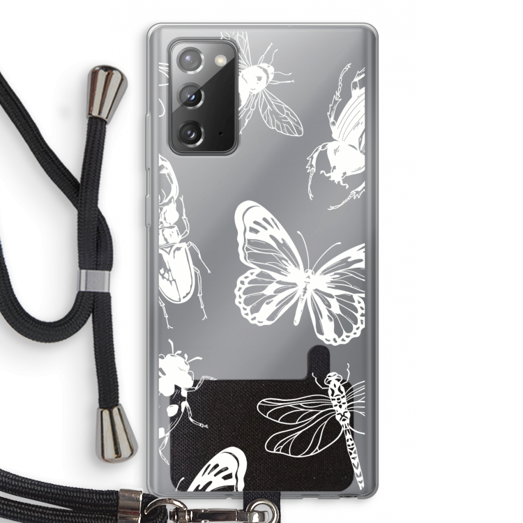 Tiny Bugs: Samsung Galaxy Note 20 / Note 20 5G Transparant Hoesje met koord