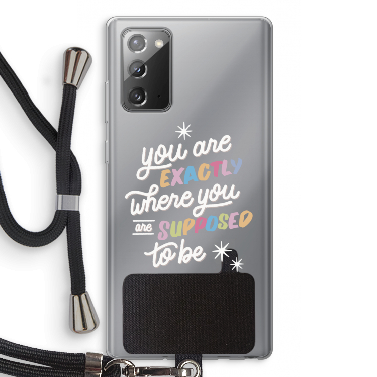 Right Place: Samsung Galaxy Note 20 / Note 20 5G Transparant Hoesje met koord