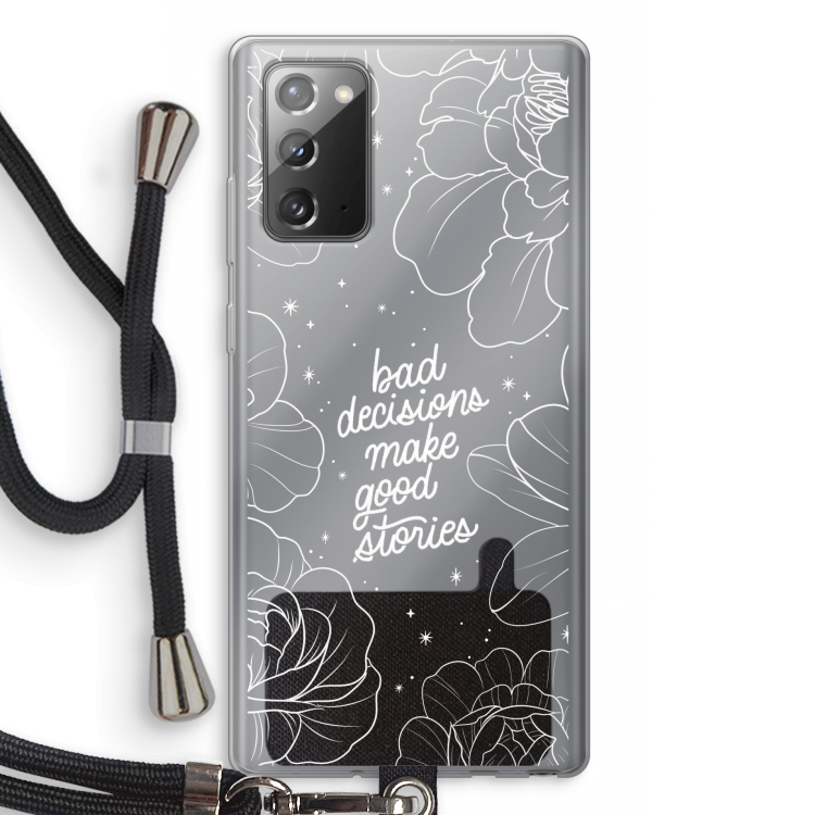 Good stories: Samsung Galaxy Note 20 / Note 20 5G Transparant Hoesje met koord