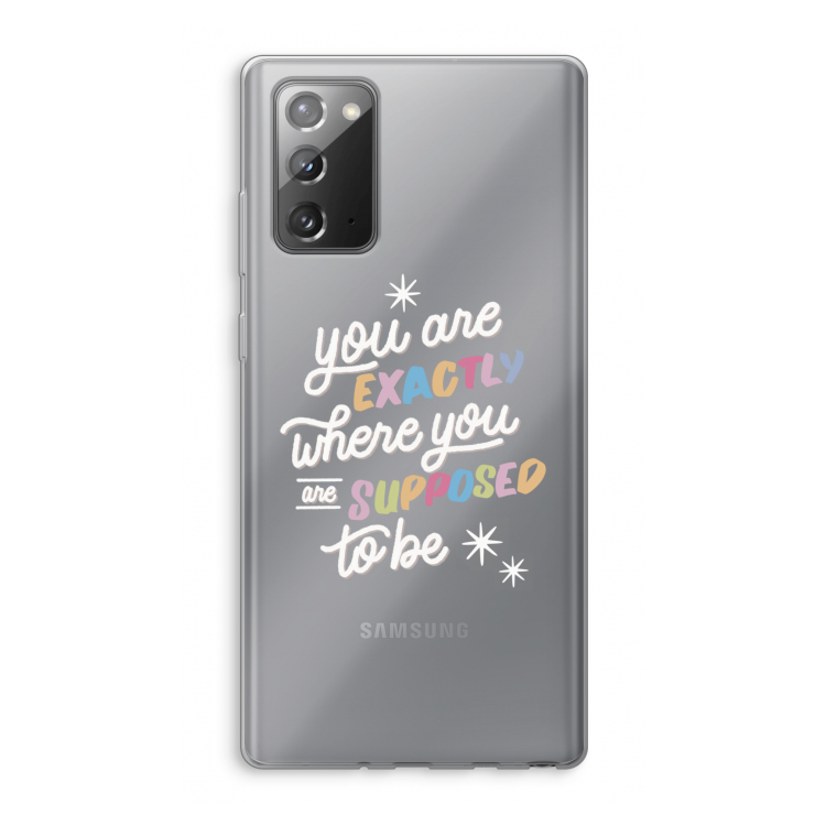Right Place: Samsung Galaxy Note 20 / Note 20 5G Transparant Hoesje
