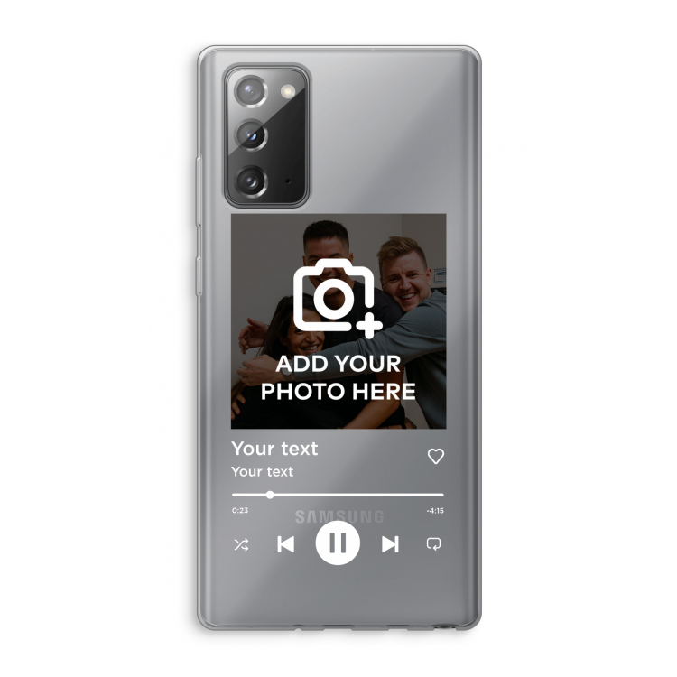 Music Player: Samsung Galaxy Note 20 / Note 20 5G Transparant Hoesje