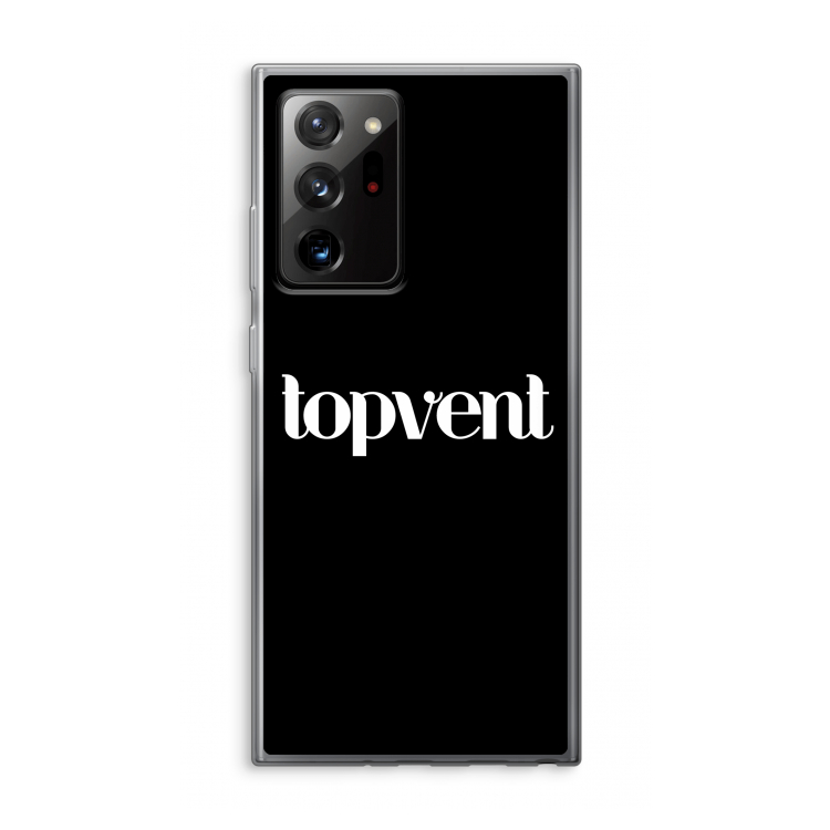 Topvent Zwart: Samsung Galaxy Note 20 Ultra / Note 20 Ultra 5G Transparant Hoesje