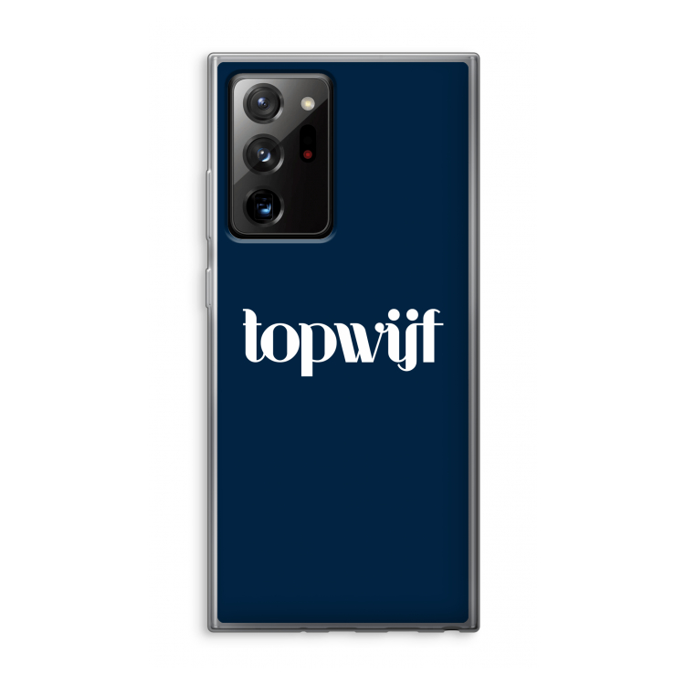 Topwijf Navy: Samsung Galaxy Note 20 Ultra / Note 20 Ultra 5G Transparant Hoesje