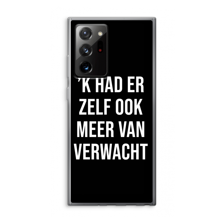 Meer verwacht - Zwart: Samsung Galaxy Note 20 Ultra / Note 20 Ultra 5G Transparant Hoesje
